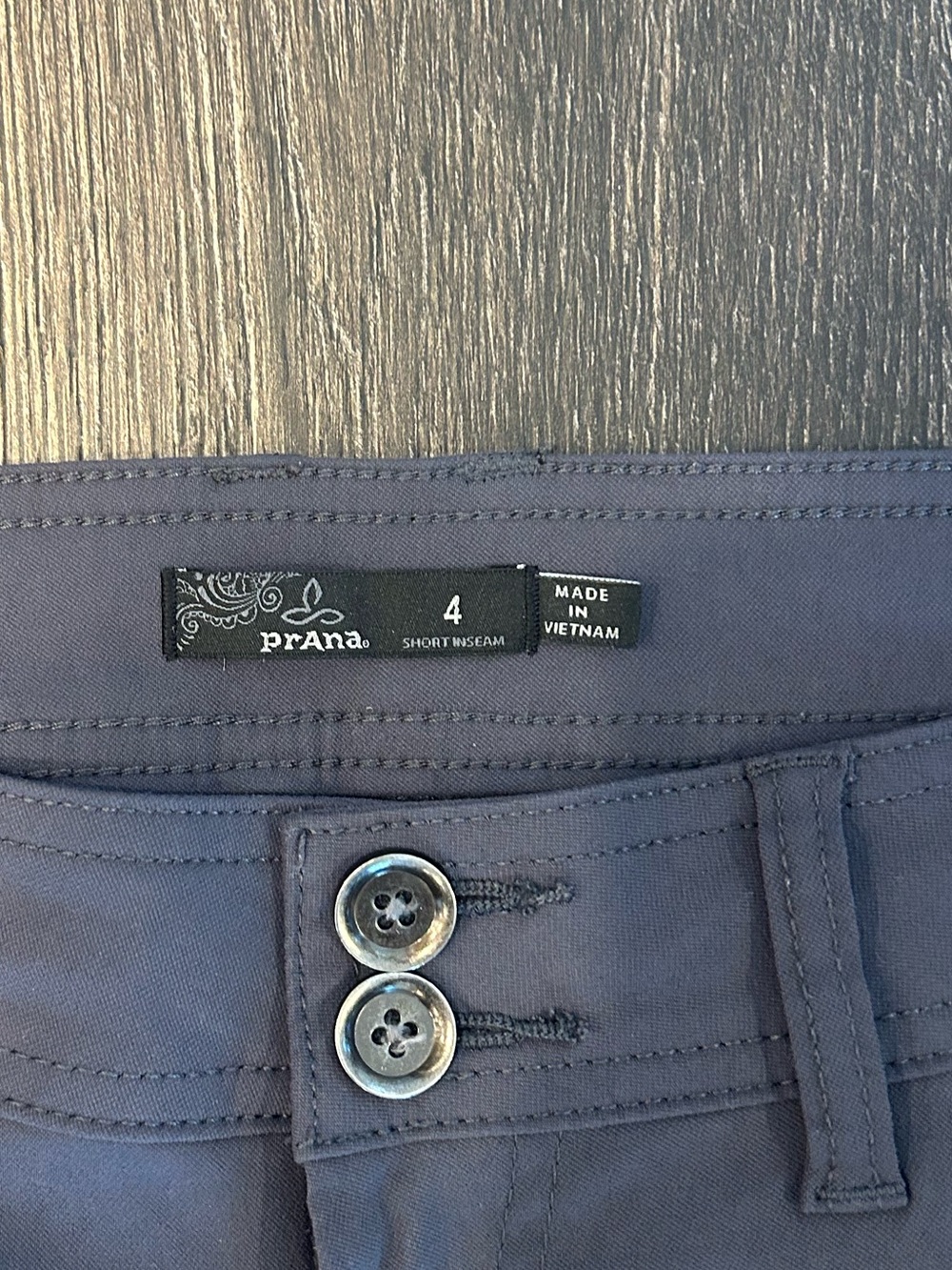 prAna Halle Pant Sz 4 Short Charcoal Hiking Pants Roll-Up - Picture 3 of 10